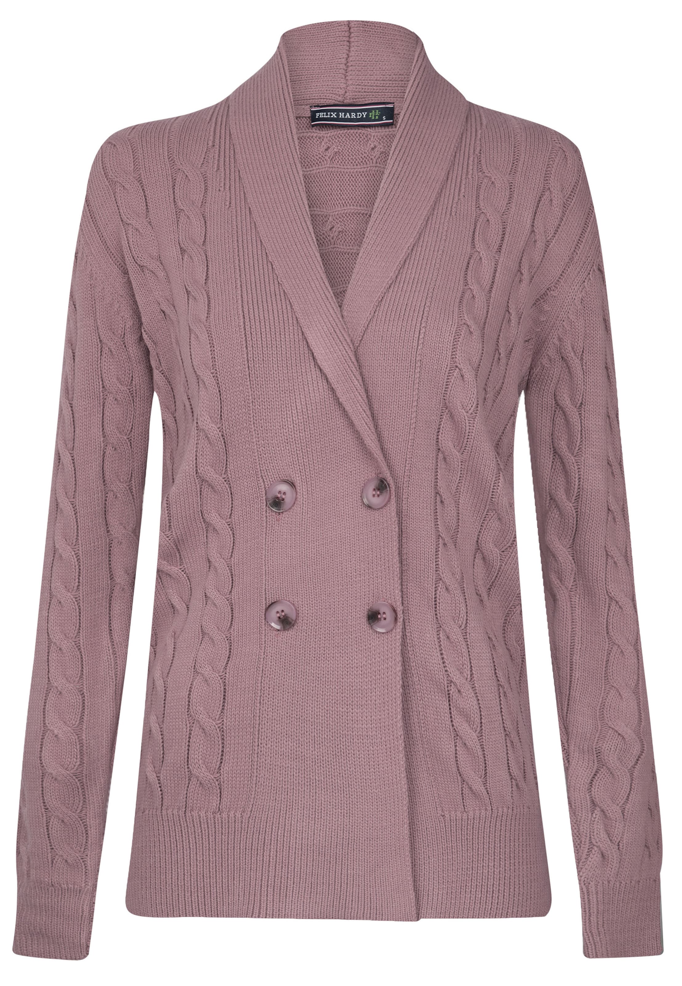 Felix Hardy Gebreid vest in Roze: voorkant