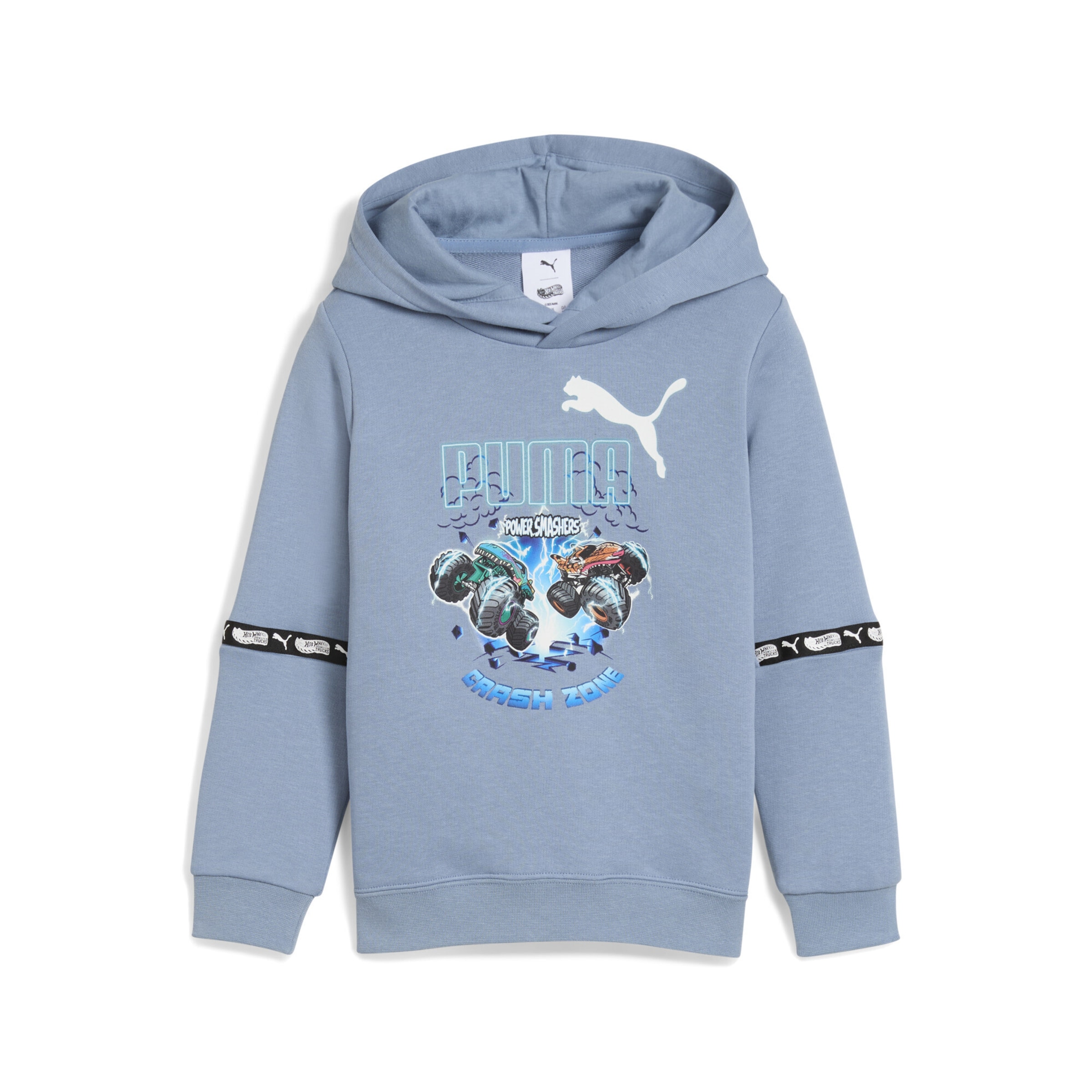 PUMA Sweatshirt 'Puma x Hot Wheels™ Monster Trucks' in Blauw: voorkant