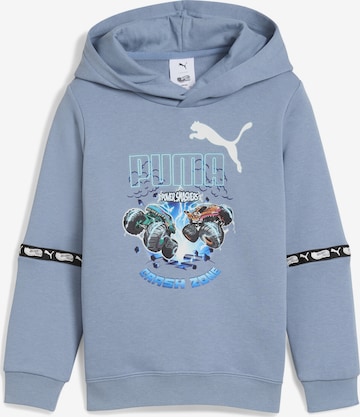 PUMA Sweatshirt 'Puma x Hot Wheels™ Monster Trucks' in Blauw: voorkant