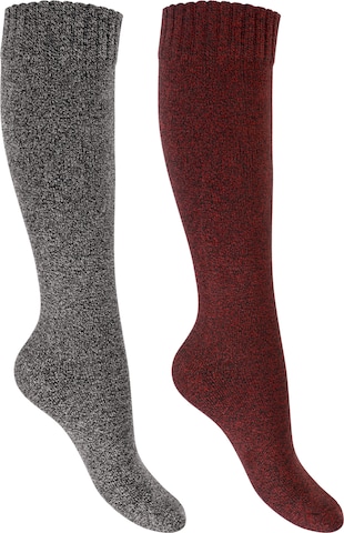 footstar Knee High Socks 'Winter Comfort' in Red: front