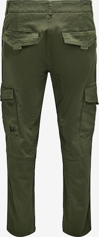 Effilé Pantalon cargo 'Dean' Only & Sons en vert