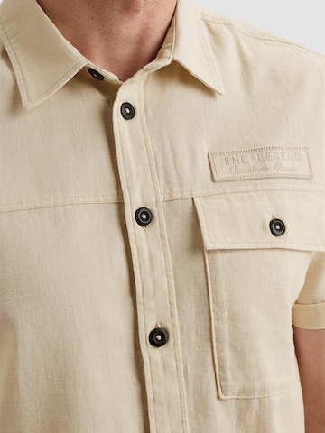 Regular fit Camicia 'Shirt in slub cotton with short sleeves' di PME Legend in beige