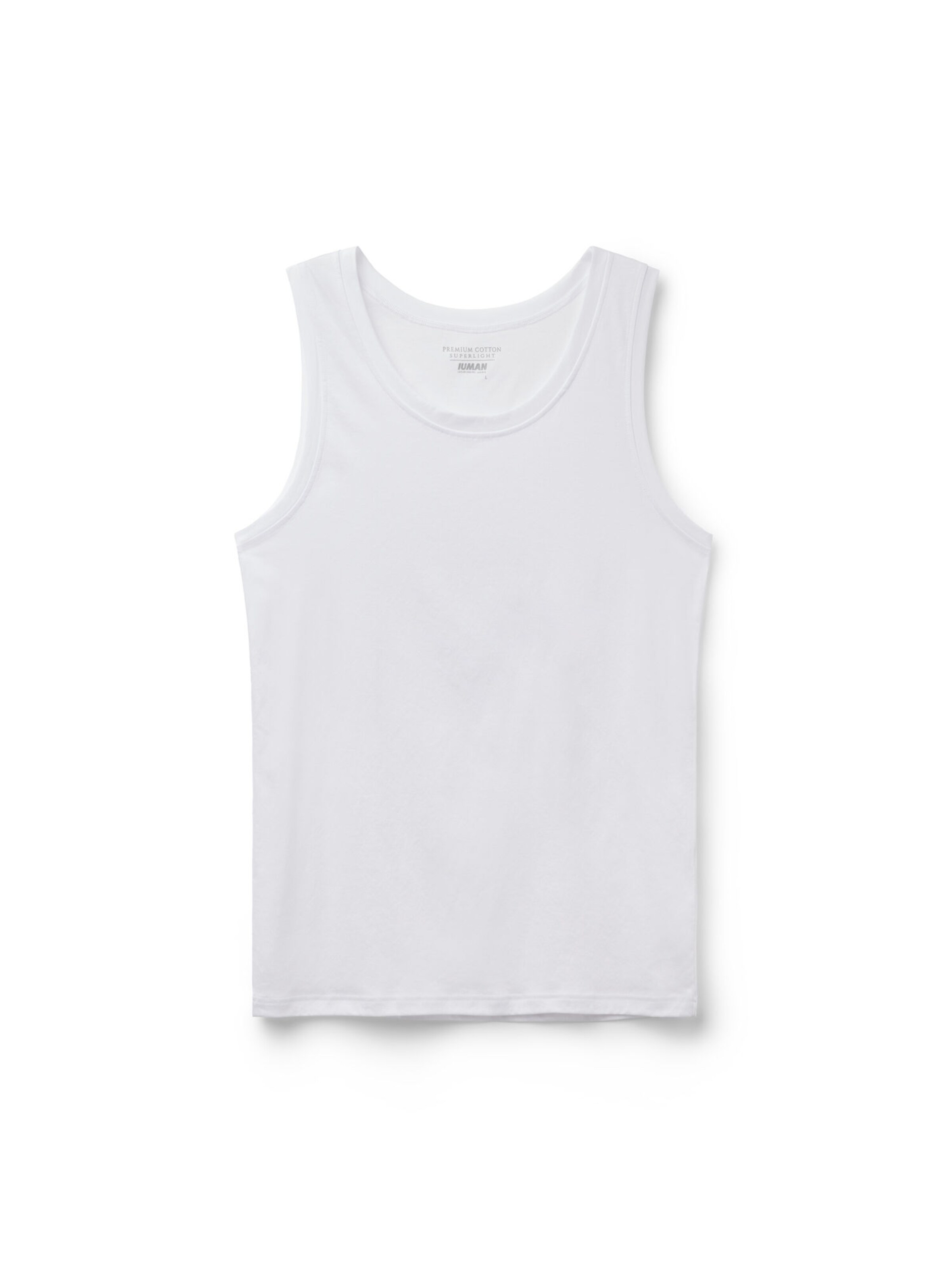 IUMAN Intimissimi Uomo Tank Tops 'Premium' in weiß, Produktansicht