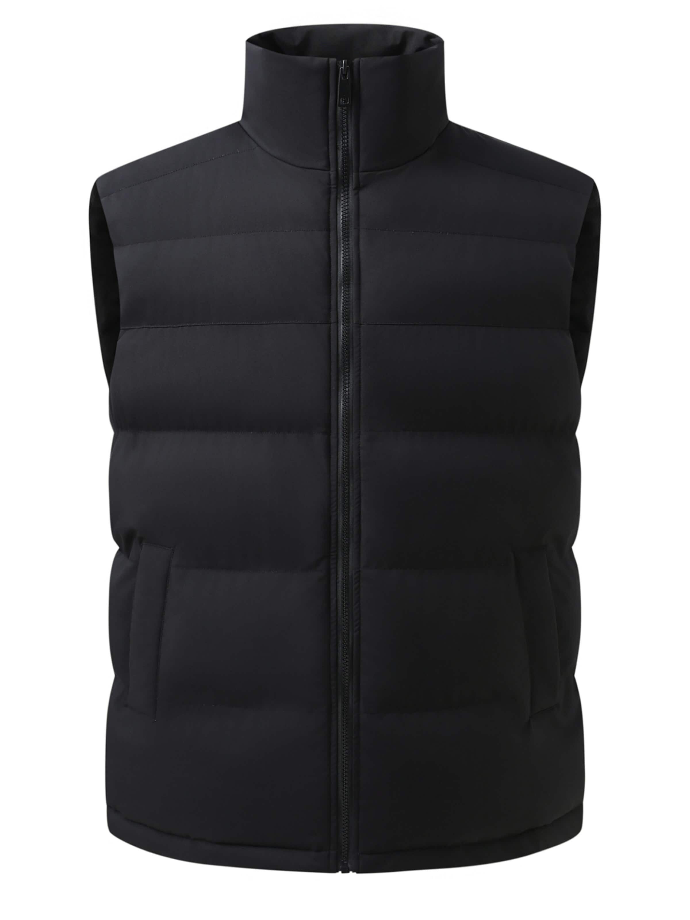 ALLTHEMEN Vest 'Wärmetrage' in Black: front