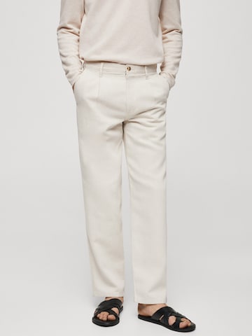 MANGO MAN Regular Jeans 'Luca' in Beige: predná strana