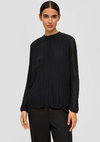 Camicia da donna di s.Oliver BLACK LABEL in nero: frontale
