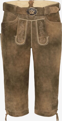 SPIETH & WENSKY Slim fit Traditional Pants 'Vittorio' in Brown: front