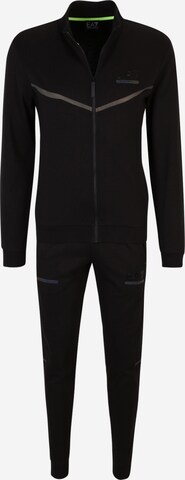 EA7 Emporio Armani Sweatsuit in Black: front