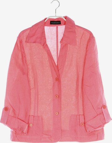 FELDPAUSCH Leinen-Bluse L in Pink: predná strana