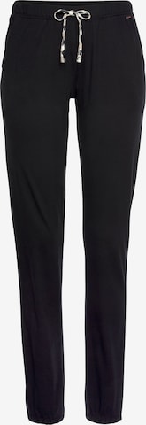 LASCANA Панталон пижама в черно: отпред