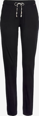 LASCANA Pajama Pants in Black: front