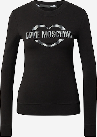 Love Moschino Sweatshirt in Zwart: voorkant