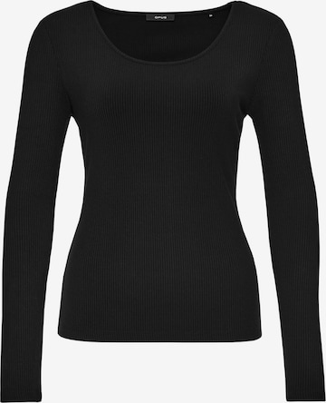 OPUS - Camisa 'Suzansa' em preto: frente