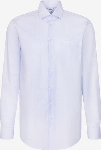 mėlyna SEIDENSTICKER Standartinis modelis Dalykinio stiliaus marškiniai 'Schwarze Rose': priekis