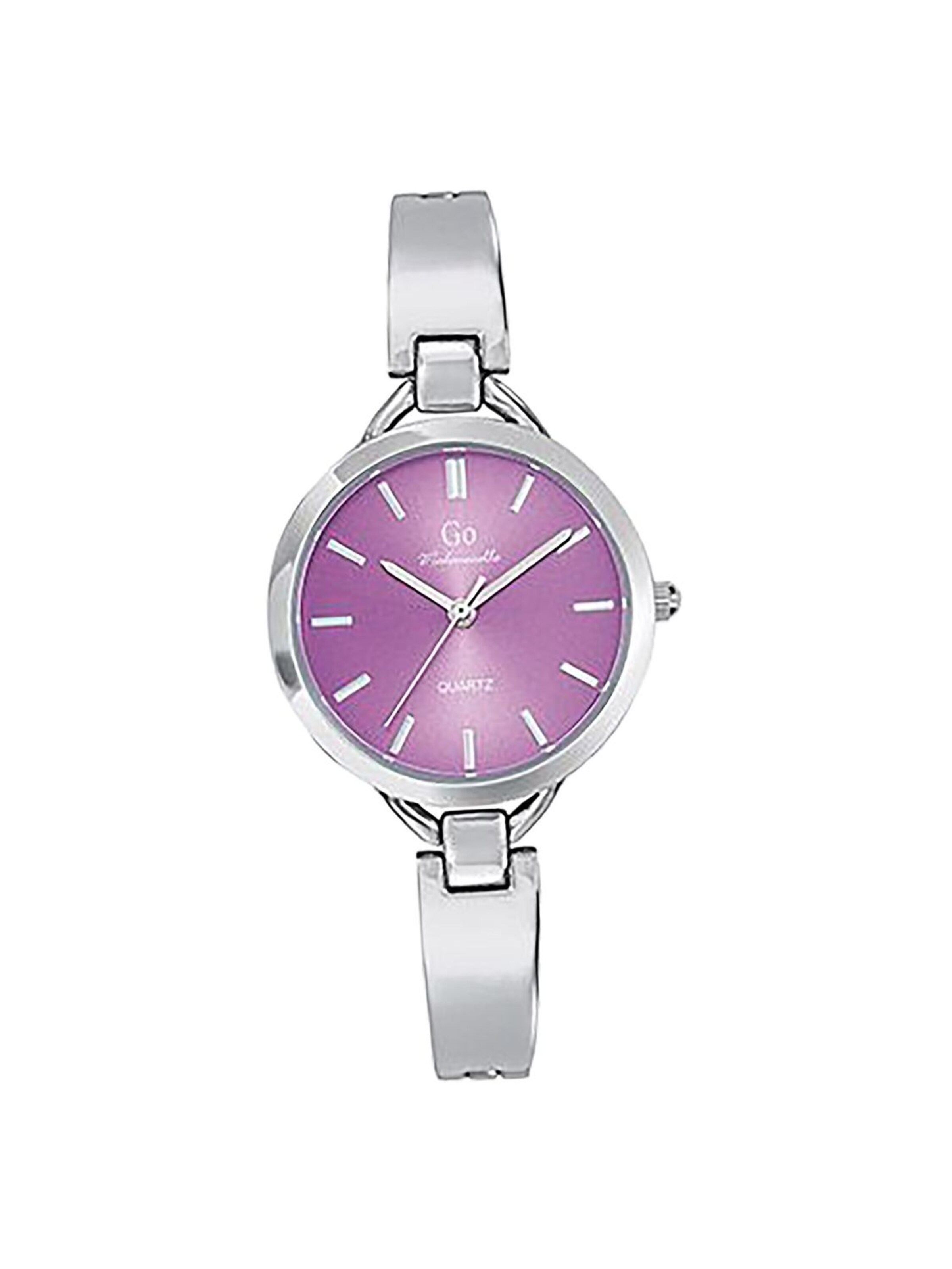 GO GirlOnly - Reloj analógico en plata: frente