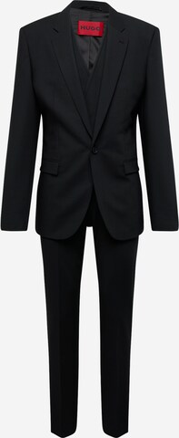 HUGO Regular Suit 'Arti/Hesten242V1X' in Black: front