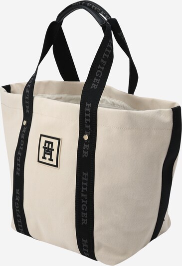 TOMMY HILFIGER Nakupovalna torba | črna / bela barva, Prikaz izdelka