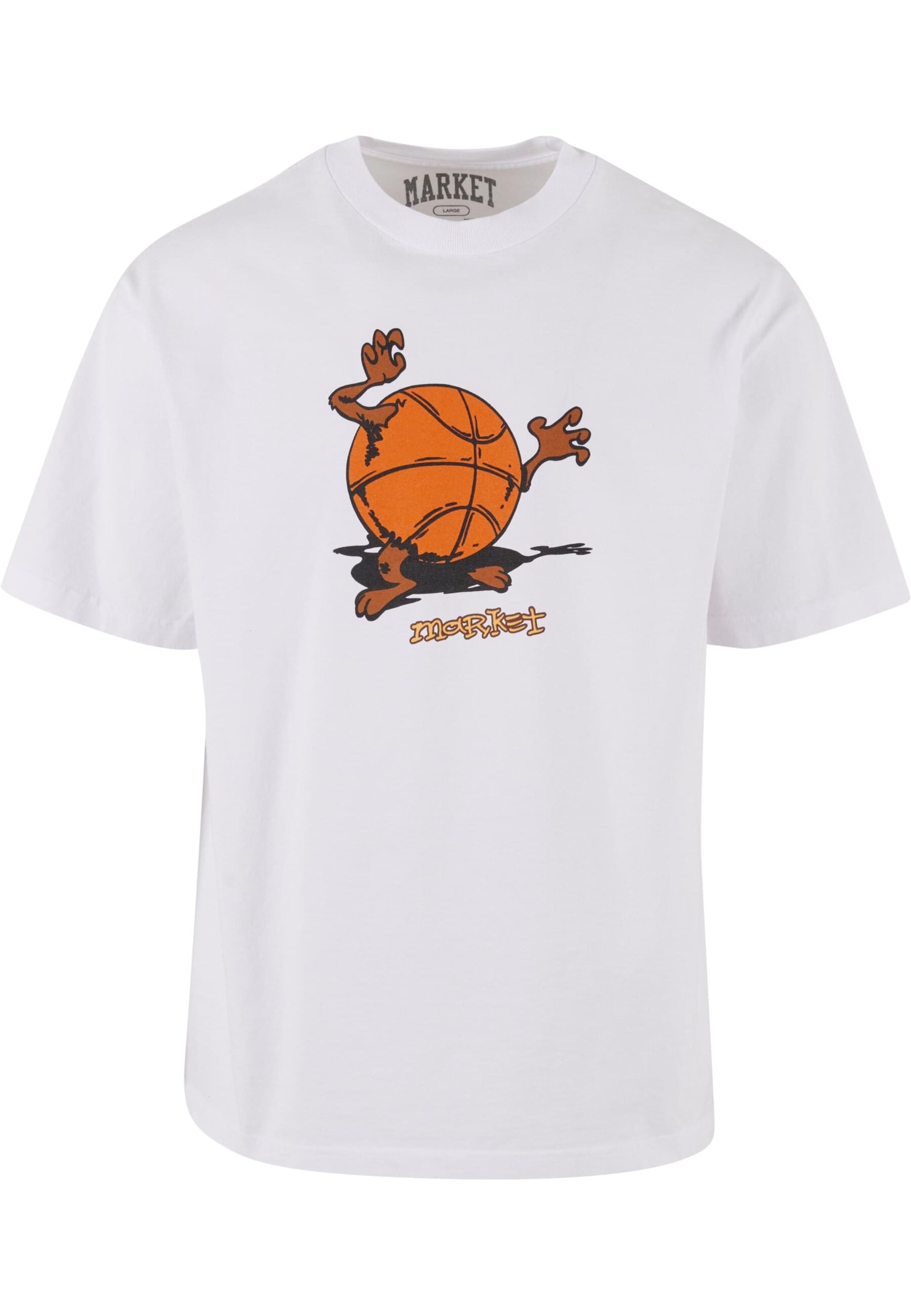 MARKET Shirt 'Devil Ball' in Wit: voorkant