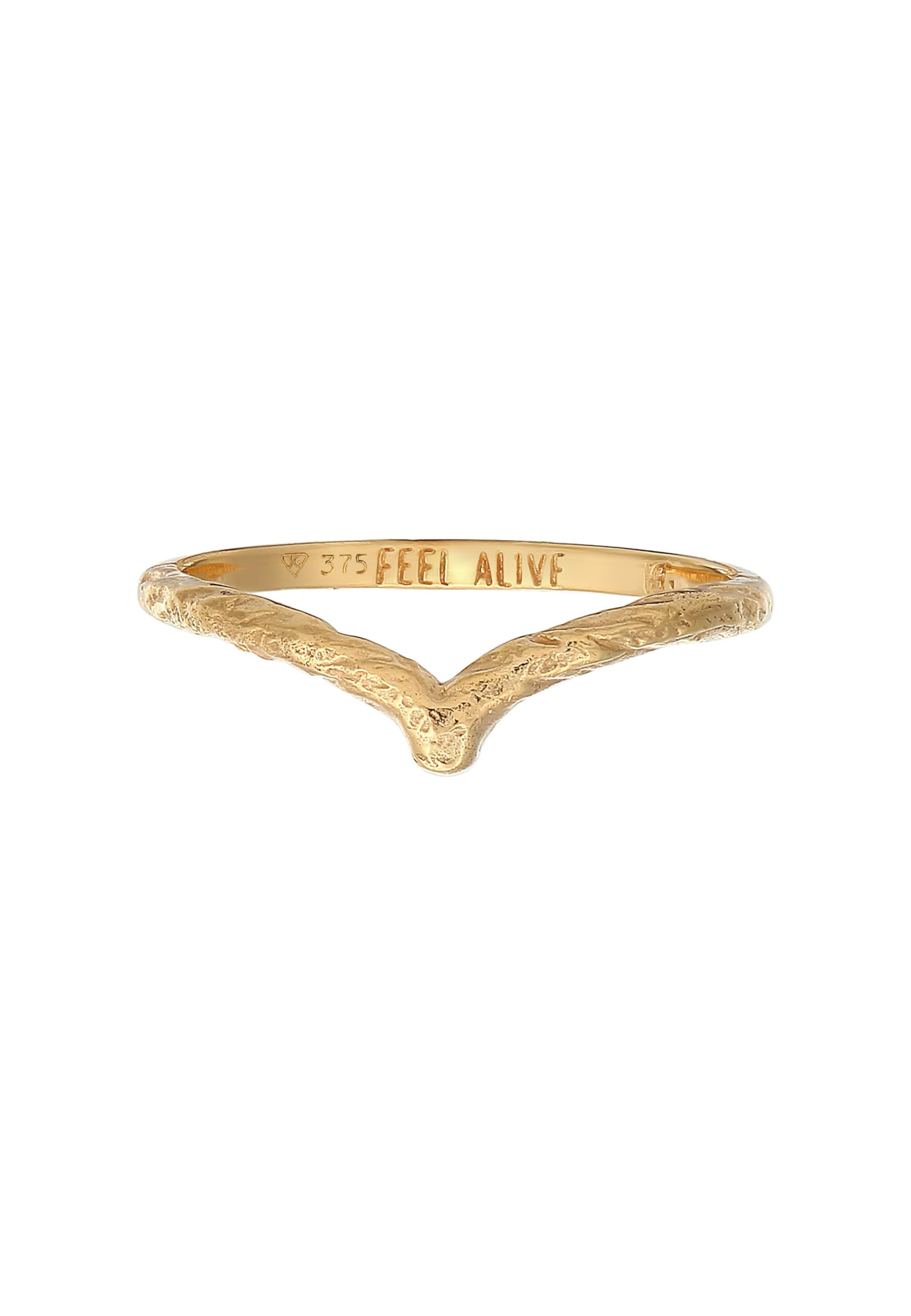 Haze&Glory Ring 'Feel Alive' in Gold: front