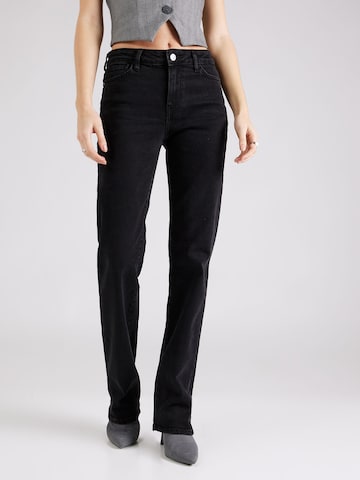 PIECES Loosefit Jeans 'KELLY' in Zwart: voorkant