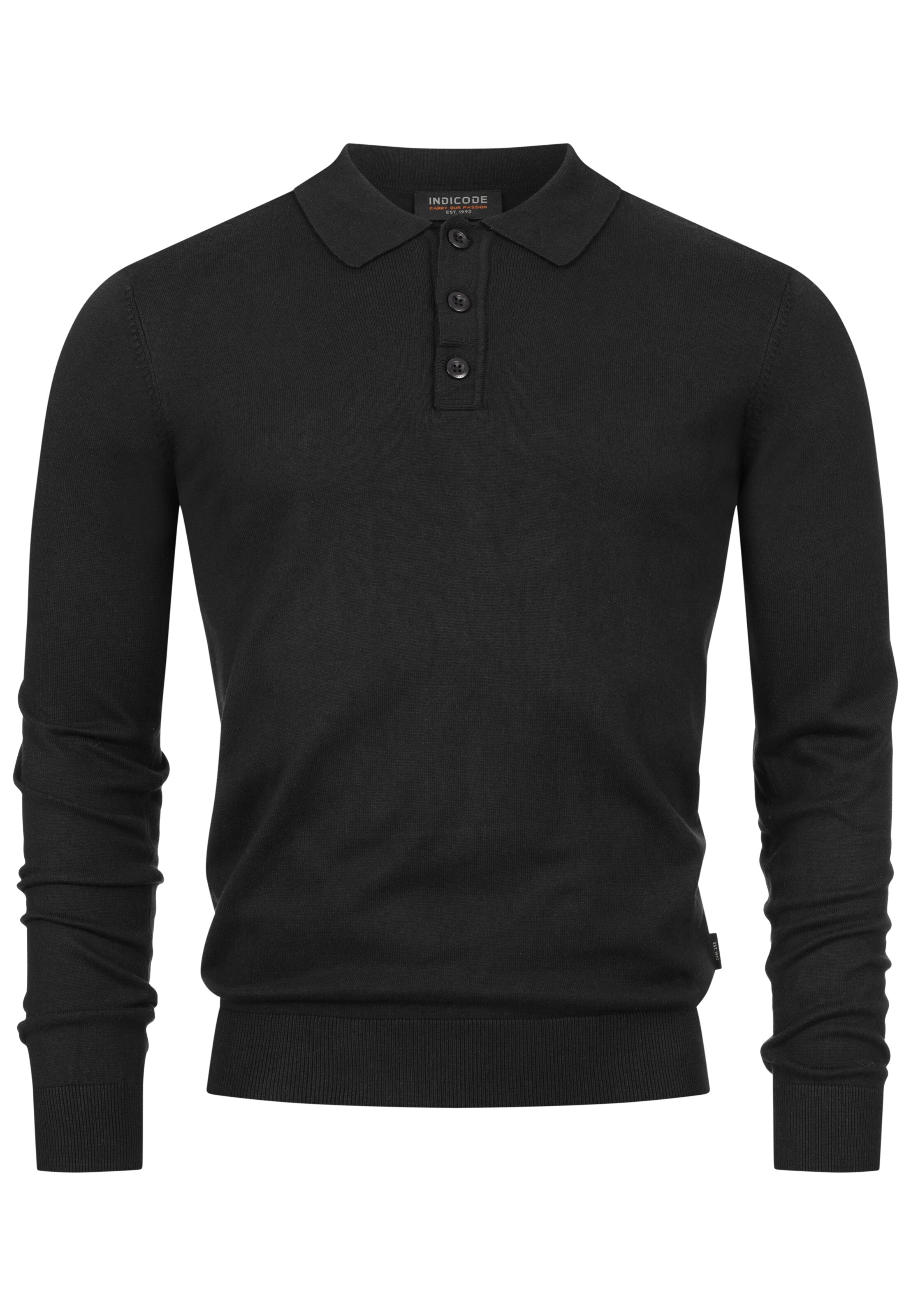 INDICODE JEANS Pullover 'Kastra' in Schwarz: Vorderseite