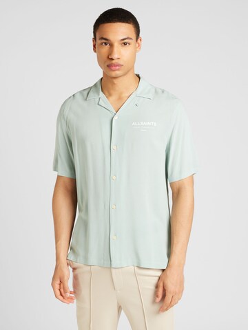 AllSaints Regular fit Button Up Shirt 'UNDERGROUND' in Green: front
