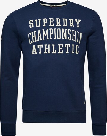 Sweat-shirt Superdry en bleu : devant