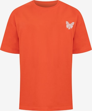 Smilodox T-Shirt Oversized Payton Komfort Fit in Orange: Vorderseite