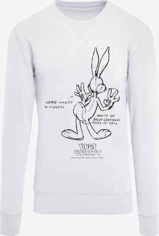 F4NT4STIC Pullover 'Looney Tunes Bugs Bunny' in Weiß: predná strana