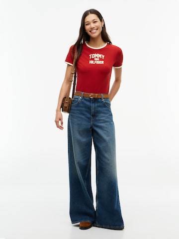 TOMMY HILFIGER T-Shirt 'Varsity' in Rot