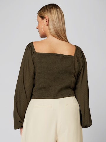 Guido Maria Kretschmer Curvy - Blusa 'Agathe' em verde