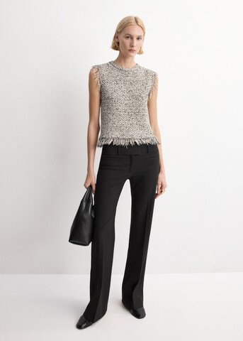 MANGO Knitted Top 'Flequis' in Black