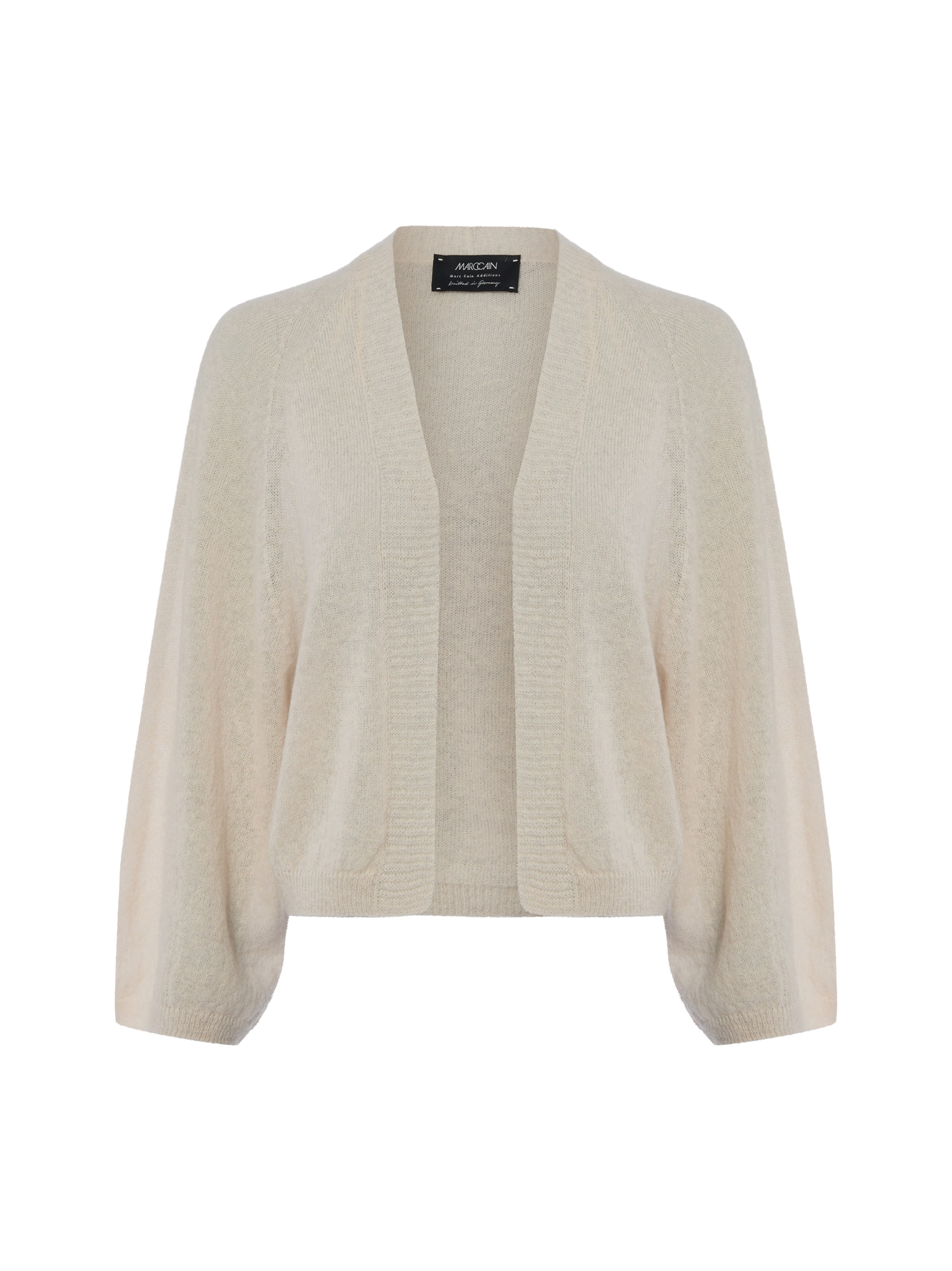 Marc Cain Gebreid vest in Beige: voorkant