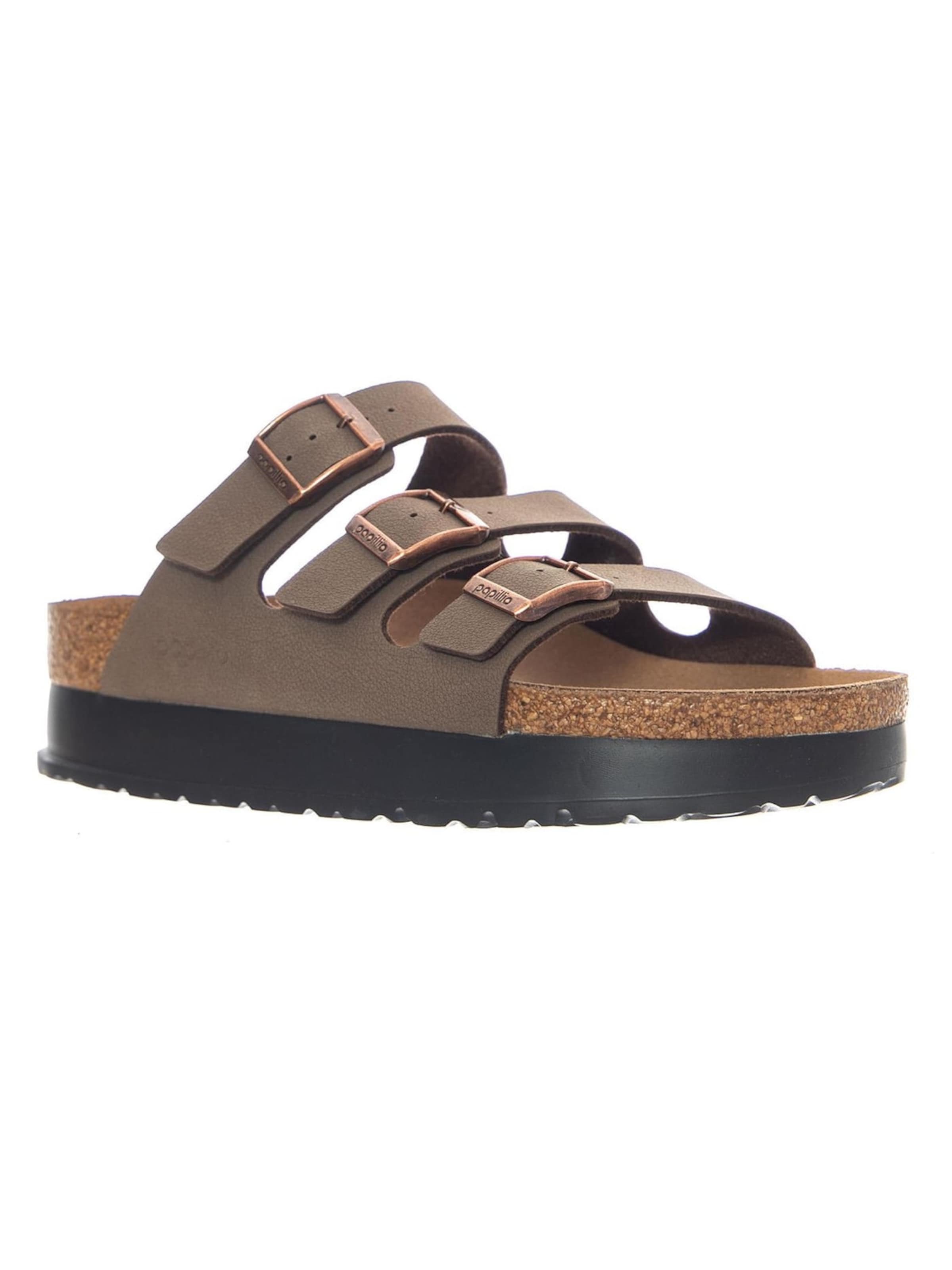 BIRKENSTOCK Sandaal 'Florida III Platform Vegan Birkibuc Narrow Fit Mocca' in 36 in de kleur Bruin, Productweergave