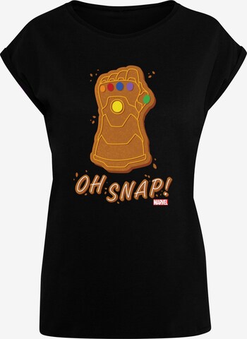 ABSOLUTE CULT T-Shirt 'Marvel - Thanos Oh Snap' in Schwarz: predná strana