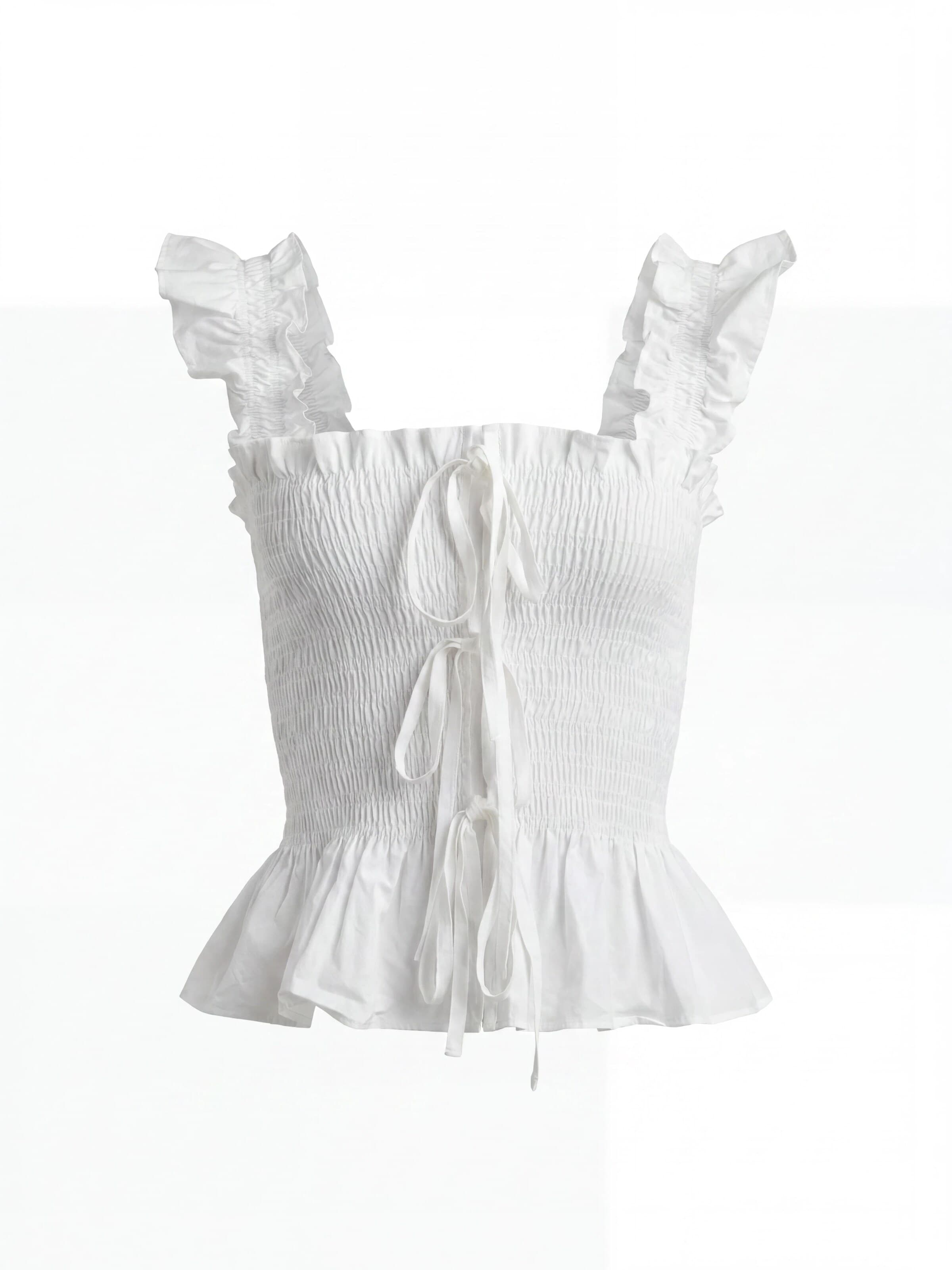 ARMIETop 'The Emma Smock Bow Top' - bijela boja: prednji dio