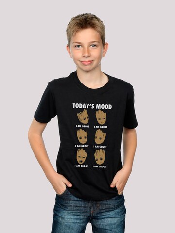 F4NT4STIC Shirt 'Groot's Today's Mood' in Zwart: voorkant