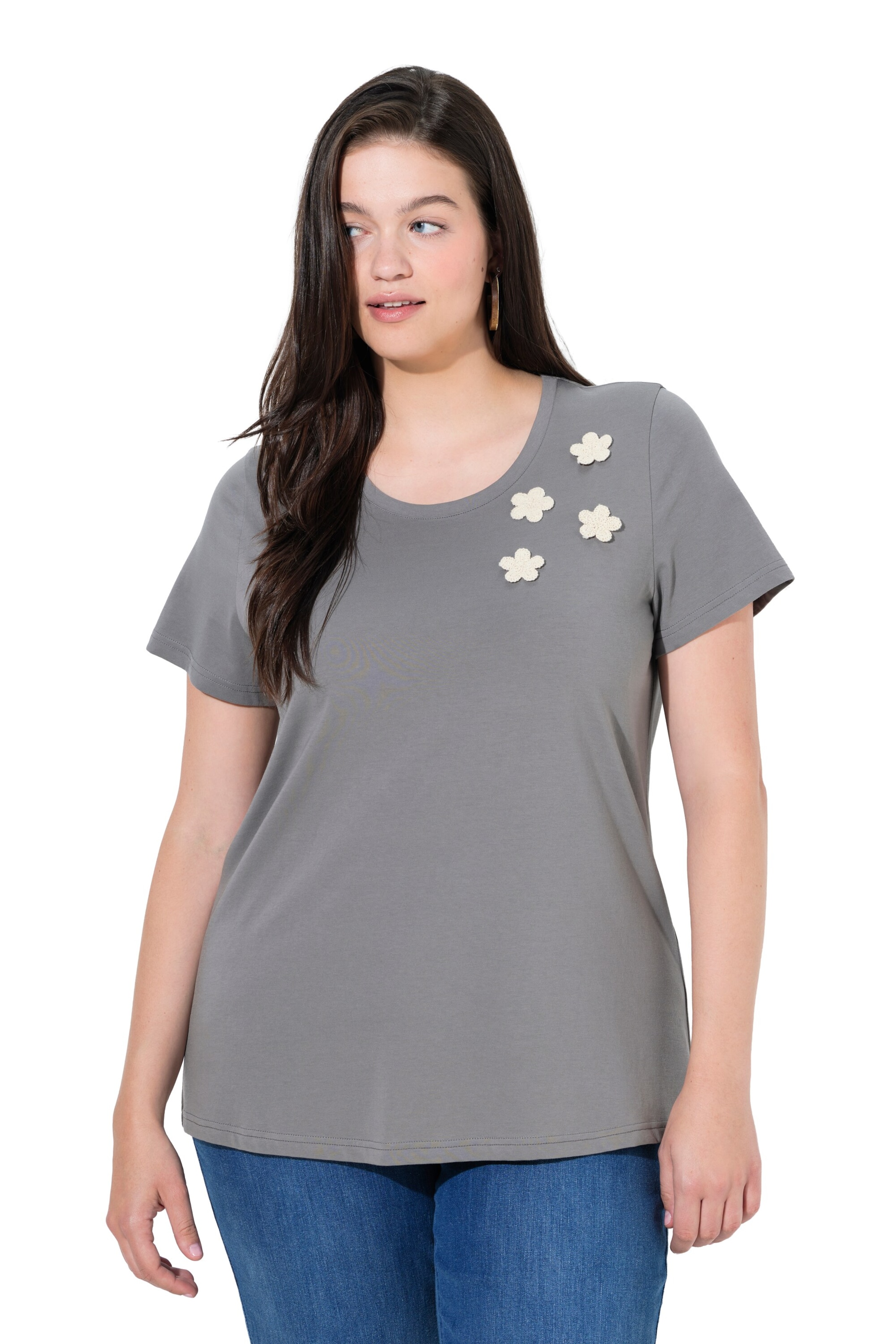 Ulla Popken T-shirt i grå: framsida