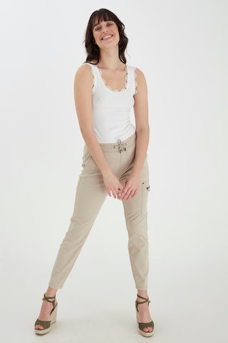 Fransa Regular Cargo Pants 'FRPOSTRAP 2' in Beige