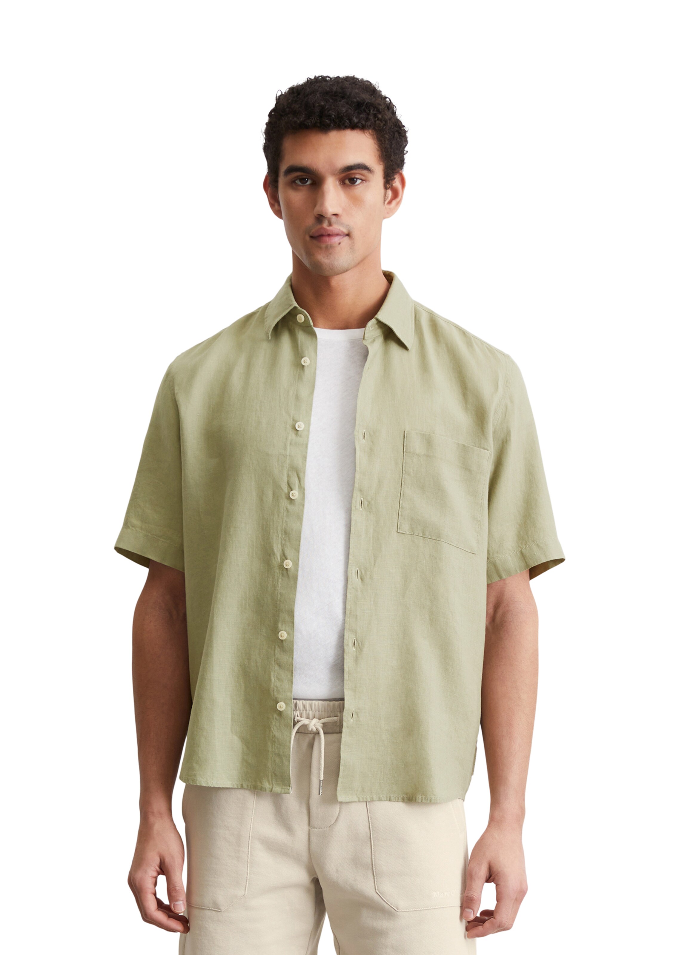 Marc O'Polo Regular fit Button Up Shirt in Green: front