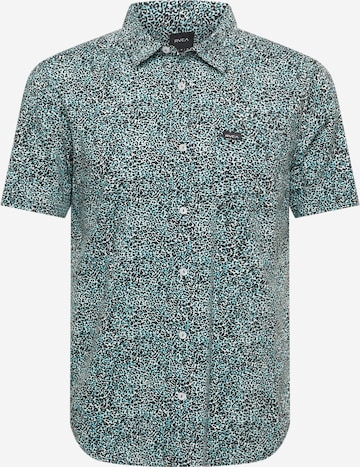RVCA Button Up Shirt in Green: front