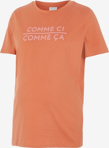 Pieces Maternity T-Shirt 'Sanicca' in Orange: predná strana