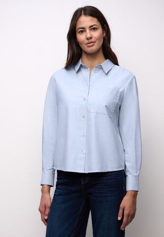 STREET ONE Blouse 'Oxford' in Blue: front