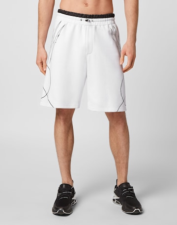 Plein Sport Regular Sportshorts 'Scratch' in Weiß: Vorderseite