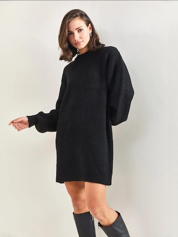 Bianco Lucci Gebreide jurk in Zwart