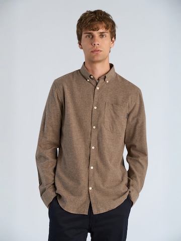 Regular fit Camicia di Lindbergh in marrone