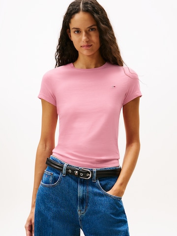 Tommy Jeans Футболка в Ярко-розовый: спереди