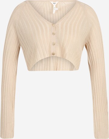 OBJECT Petite Knit Cardigan 'LUNA' in Beige: front