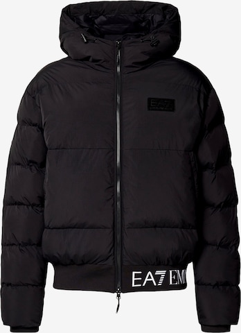 Giacca invernale di EA7 Emporio Armani in nero: frontale