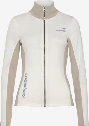 KangaROOS Zip-Up Hoodie in Beige: front